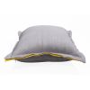 Gray And Yellow Linen Zippered Pillow - 20" X 20"
