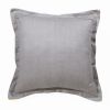 Gray And Yellow Linen Zippered Pillow - 20" X 20"
