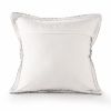 Light Blue And Ivory Polyester Plaid Zippered Pillow - 20" X 20"