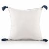 Ivory and Blue Throw Pillow - 20"