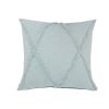 Blue Cotton Throw Pillow - 18"