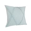 Blue Cotton Throw Pillow - 18"