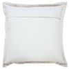 Light Pink Cotton Throw Pillow With Embroidered Edges - 20"