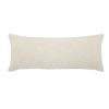Cream Cotton Throw Pillow with Fringe - 14" X 36"