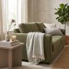 Light Gray Woven 100% Cotton Throw Blanket