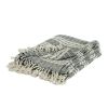 Black Woven 100% Cotton Throw Blanket