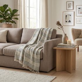 Charcoal Woven 100% Cotton Throw Blanket