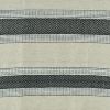 Black Cotton Woven Striped Throw Blanket with Fringe - 50" X 60"