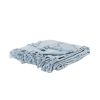 Light Blue Cotton Woven Throw Blanket with Tassels And Fringe - 50" X 60"