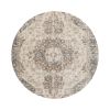 Gray And Beige Medallion Round Rug