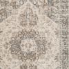 Gray And Beige Medallion Round Rug