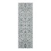 Charcoal and Gray Floral Power Loom Runner Rug - 6'