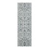 Charcoal and Gray Floral Power Loom Runner Rug - 6'
