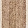 \Natural And Cream Geometric Bordered Jute Table Runner - 80"