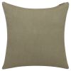 Sage Green Cotton Throw Pillow With Buttons - 20"