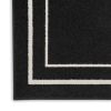 Black And Ivory Indoor Outdoor Runner Rug - 6'