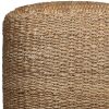 Natural Jute Woven Blend Cube Pouf Ottoman - 18"