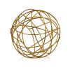 7" Gold Aluminum Decorative Orb Tabletop Sculpture