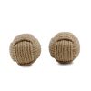 Natural Jute Decorative Orb Tabletop Sculpture - Set of Two