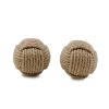 Natural Jute Decorative Orb Tabletop Sculpture - Set of Two