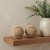 Natural Jute Decorative Orb Tabletop Sculpture - Set of Two