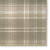 Olive Green and Ivory Plaid Area Rug - 6' X 9'