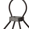 ]Black Geometric Metal And Glass Tabletop Lantern Candle Holder - 19"