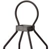 ]Black Geometric Metal And Glass Tabletop Lantern Candle Holder - 19"