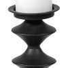 Black Metal Tabletop Pillar Candle Holder - 16"