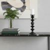 Black Metal Tabletop Pillar Candle Holder - 16"