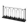Black Geometric Metal And Glass Tabletop Votive Candle Holder