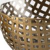 Gold And Clear Woven Metal And Glass Tabletop Hurricane Candle Holder - 10"