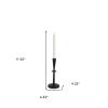 Black Metal Tabletop Taper Candlestick - 11"