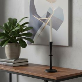 Black Metal Tabletop Taper Candlestick - 11"