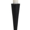 Black Metal Abstract Tabletop Candle Holder - 15"