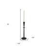 Black Metal Abstract Tabletop Candle Holder - 15"