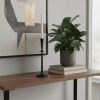 Black Metal Abstract Tabletop Candle Holder - 15"