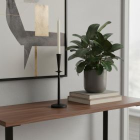 Black Metal Abstract Tabletop Candle Holder - 15"