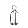Black Metal And Glass Tabletop Votive Candle Holder