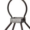 Black Metal And Glass Tabletop Votive Candle Holder