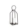 Black Metal And Glass Tabletop Votive Candle Holder