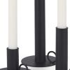 Black Geometric Metal Tabletop Taper Candlesticks - Set of Three