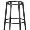 Black Distressed Geometric Metal And Glass Lantern Candle Holder - 30"