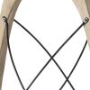 Brown And Black Solid Wood Metal And Glass Tabletop Lantern Candle Holder