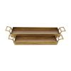 Gold Cast Iron Handmade Vanity Trays With Handles - Set of Two