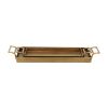 Gold Cast Iron Handmade Vanity Trays With Handles - Set of Two