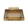 Gold Cast Iron Handmade Vanity Trays With Handles - Set of Two