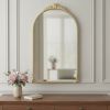 Gold Metal Arch Accent Mirror - 34"