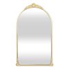 Gold Metal Arch Accent Mirror - 34"