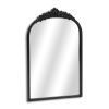 Black Metal Arch Accent Mirror - 16"